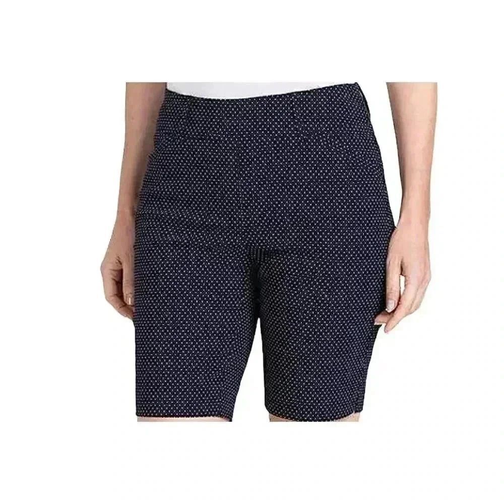 Hilary Radley Women's Navy/White Mini Polka-dot Shorts NEW